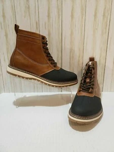 Harrison Men's Cap-Toe Zipper Casual Boots Lt Brown Size 8.5 Medium - Picture 1 of 4