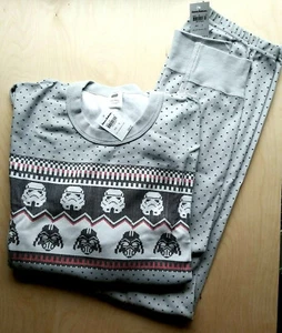 NWT Hanna Andersson GREY STAR WARS FAIR ISLE VADER  Pajamas UNISEX ADULT XS - Picture 1 of 5