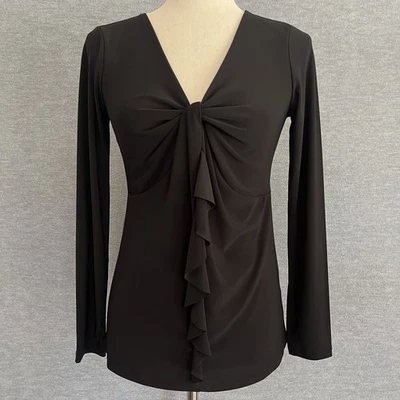 Top vintage Suzie Babydoll con volantes talla S negro Y2K bruja clásico con un giro Foto 1 de 4