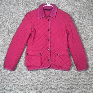Giacca Polo Ralph Lauren Ragazza XL (16) Rosa Full Zip Trapuntata Logo Bottone Snap - Foto 1 di 8