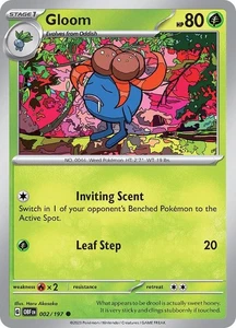 Gloom 002/197 | Fiamme Ossidiana | Comune Non Holo | Carta Pokémon NM - Foto 1 di 1