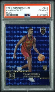 2021 Donruss Elite Blue #246 Evan Mobley Cavaliers RC Rookie /99 PSA 10 Cavs - Picture 1 of 2
