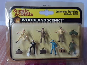 Woodland Scenics Accents A1892 Figures - Uniformed Travelers - Pkg (10) HO Scale - Picture 1 of 2