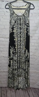 Live And Let Live Hi Lo Dress Sleeveless Paisley Crochet Back Detail Medium - Image 1 of 4