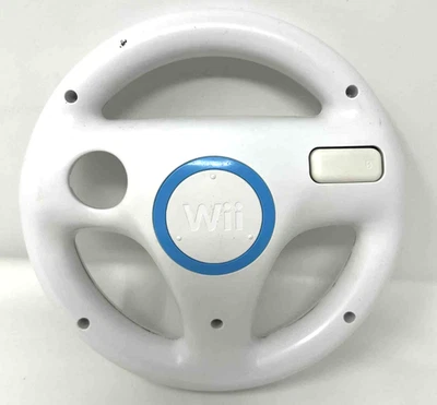 Nintendo Wii White Steering Wheel Adapter for Controller Mario Kart Authentic - Image 1 of 2