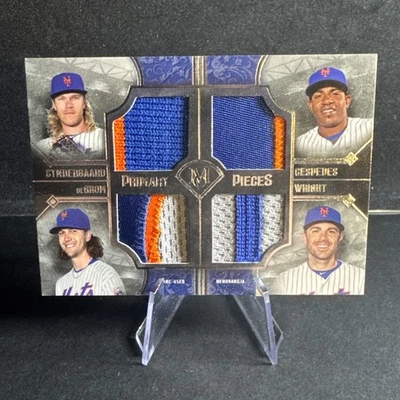 Colección Museo Topps 2016 piezas primarias Syndergaard Degrom Wright reliquia cuádruple Foto 1 de 4