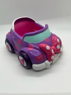 2011 Mattel Disney Minnie Mouse Boutique Snap On Purple Pink Polka Dot Car Bow - Image 1 of 4