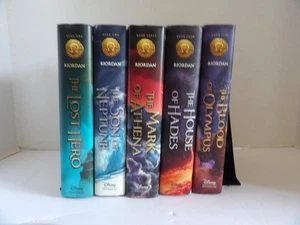 Lot Of 5 The Heroes of Olympus Hardcover 1st Ed Set Book Novel Rick Riordan Map - Picture 1 of 19