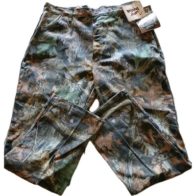 VINTAGE DUXBAK PANTS MENS 36X30 CAMO REAL TREE QUILT LINED HUNTING OUTDOORS - Image 1 of 4