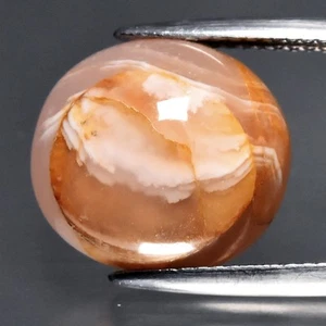 ๐ 16.37ct 14x12.7mm Oval Cabochon Natural Orange Pink Smithsonite - Africa Gem - Picture 1 of 4