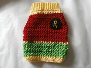 CROCHETED ROBIN DOG SWEATER IN X/SMALL, SMALL AND MEDIUM - Picture 1 of 2