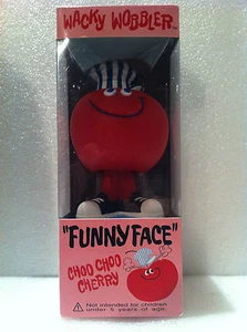 FUNKO FUNNY FACE CHOO CHOO CHERRY WACKY WOBBLER HEAD MUY RARO TOTALMENTE NUEVO - Imagen 1 de 5