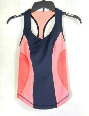 Camiseta sin mangas para mujer Lululemon Active Wear sujetador incorporado espalda corredor naranja bolsillo 4.  Foto 1 de 4