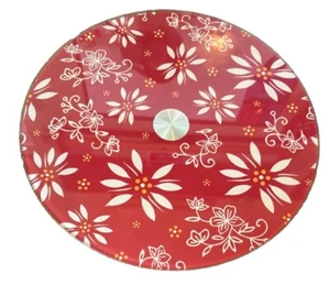 Temp-tations Classic 12" Glass Lazy Susan, red - Picture 1 of 2