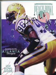 1996 Peach Bowl Media Guide LSU Tigers Signed By Gerry DiNardo 89755b31 - Picture 1 of 1