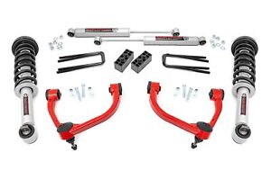Rough Country 3" Lift Kit w/N3 Struts for 2014-2020 Ford F-150 4WD - 54531RED