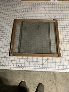 Window Screen Vintage Wood Frame Slides to Adjust to Window - Picture 1 of 2