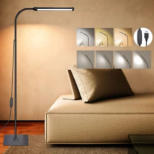 10W LED Floor Lamp Dimmable Modern Reading Standing Light 3 Colors Living Room - Picture 1 of 13
