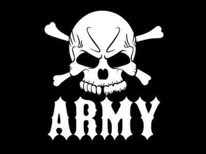 Calcomanía de vinilo veterano ARMY SKULL AND BONES camión pegatina de coche ELIGE EL TAMAÑO COLOR - Imagen 1 de 2