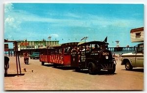 Postcard Sightseeing Daytona Beach Florida Tram FL 1974 - Picture 1 of 2