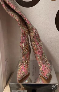 AZALEA WANG RUBINA Pink Stiletto Boots - Picture 1 of 5
