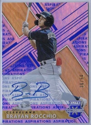 Brayan Rocchio - 2019 Panini Elite Extra Edition EEE Autograph Card /50 -INDIANS - Image 1 of 3