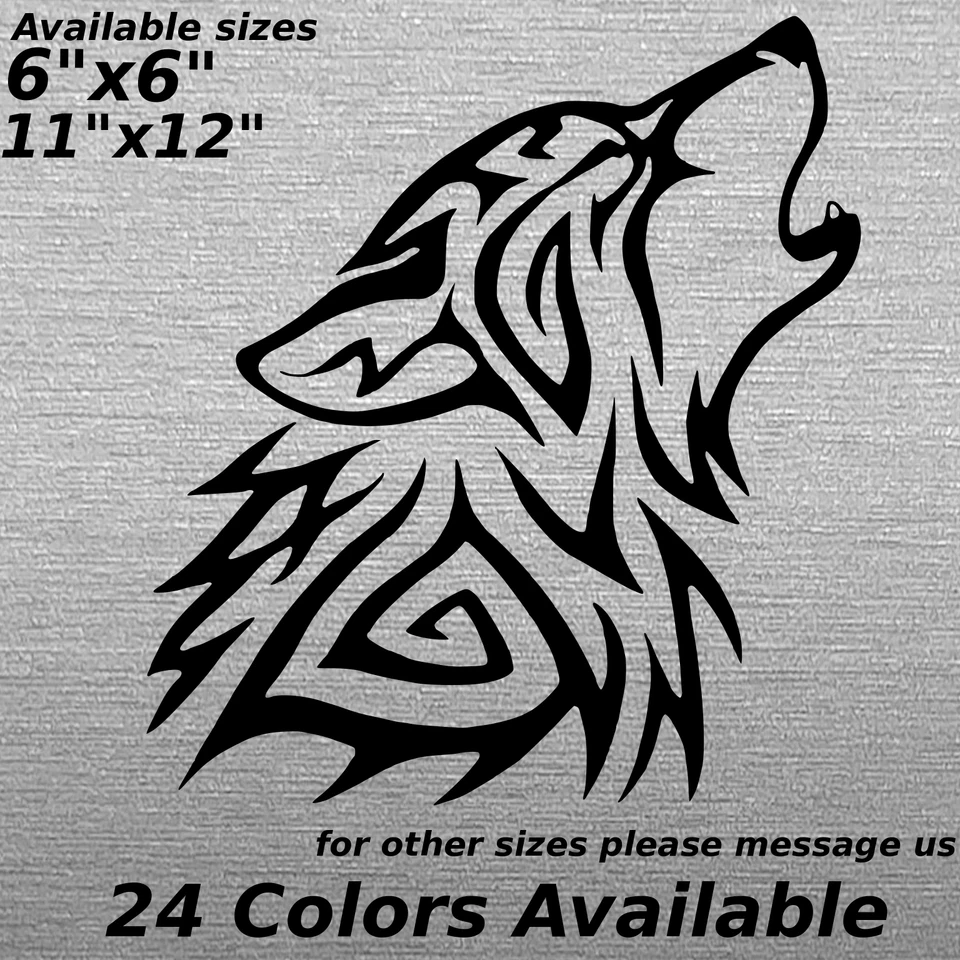 Tribal Wolf Lobo decal sticker Ford F-150 husky dog graphics back window truck - Image 1 of 1