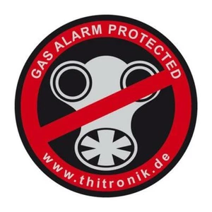 Thitronik 100941 Warnaufkleber "Gas-alarm protected" 3 Stück  - Picture 1 of 1