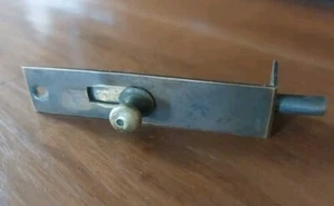 Antiker Biedermeier Messing Schrankriegel Schieberiegel Türriegel  - Bild 1 von 7
