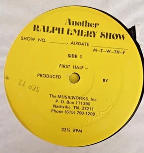 RADIO SHOW: RALPH EMERY SHOW  9/11/84 EDDIE RAVEN  LIVE IN STUDIO 1 HOUR - Picture 1 of 1