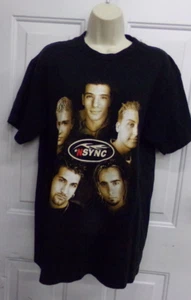 Vintage Winterland NSYNC Shirt Adult Medium Black Tour Justin Timberlake 90s Tee - Picture 1 of 3