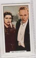 Movie Scene Cigarette Card 1935 #42 British Agent Kay Francis Leslie Howard