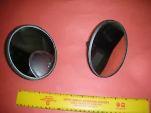 Vntage Early Toyota Landcruiser FJ40 OEM Round Mirror HJ47 BJ42 HJ45 FJ45 BJ40 - Bild 1 von 2