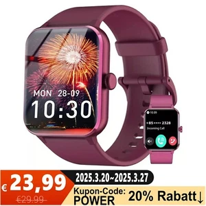 Luxury Smartwatch Damen Herren mit Telefonfunktion & Alexa eingebaut Fitnessuhr - Bild 1 von 11