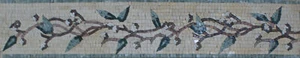 Border Wall Inlay Plant Decor Marble Mosaic - Picture 1 of 1