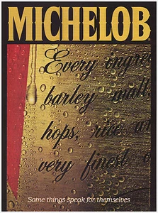 ANUNCIO IMPRESO DE COLECCIÓN 1983 Michelob Up Close - Imagen 1 de 1