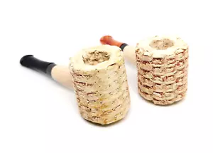Fujima 3 1/4" Long Straight Mini Corn Cob Tobacco Smoking Clear & Black Tip Pipe - Picture 1 of 3