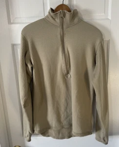 Peckham Polartec Fleece Shirt Pullover Adult Size Small Brown Half Zip - Picture 1 of 6