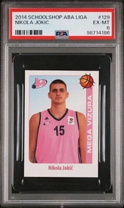 Nikola Jokic 2014 Schoolshop Aba Liga #129 - Denver Nuggets - Rookie RC - PSA 6 - Picture 1 of 2