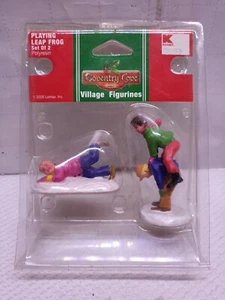 RETRO LEMAX "PLAYING LEAP FROG" POLYRESIN ACCESSORY - Picture 1 of 10