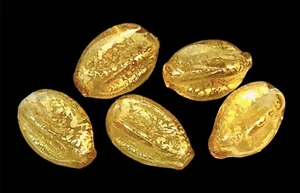 5 cuentas de vidrio acanalado vintage veneciano de Murano de 32 mm - Imagen 1 de 5