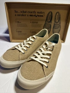 SeaVees Damen-Sneaker neu im Karton Größe 9 hellbraun Monteray Raffia modisch mit Kappe Zehe - Bild 1 von 12