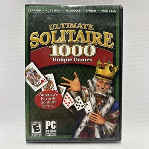 Ultimate Solitaire 1000 Unique Games PC CD ROM - Brand New Sealed - Picture 1 of 4