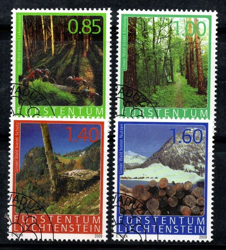 Liechtenstein 2009 Mi. 1518-1521 Used 100% forest, trees - Image 1 of 1