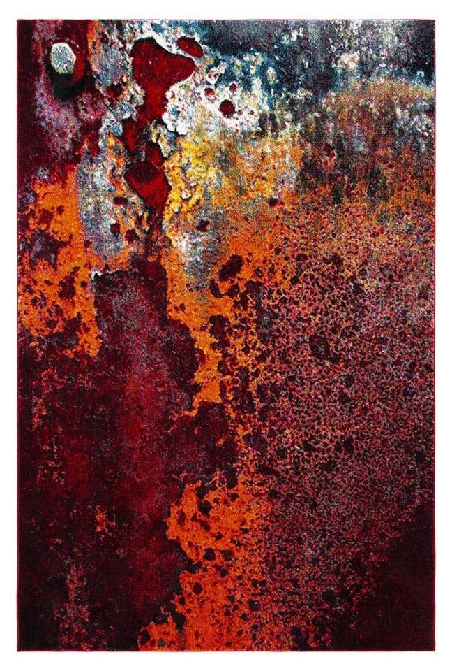 Alfombra Acento Colección Glaciar - 2'7" x 5', Rojo y Naranja, Diseño Abstracto Moderno... Foto 1 de 4