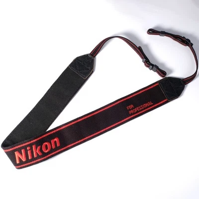 [Casi COMO NUEVA] Correa para el cuello de cámara Nikon para profesional roja negra NPS de JAPÓN Foto 1 de 4