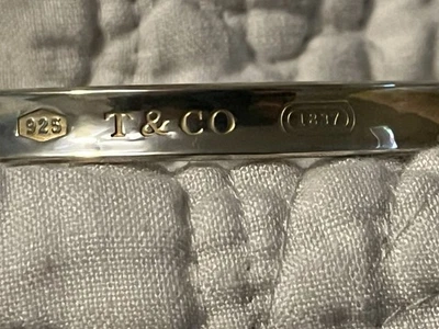 Tiffany & Co. Sterling Silver .925 1837 Cuff Bracelet 1/4 Inch Wide - Image 1 of 4