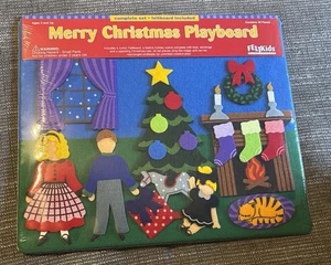 Learning Curve Felt Kids Vintage Merry Christmas Play Board Complete Set - Picture 1 of 1