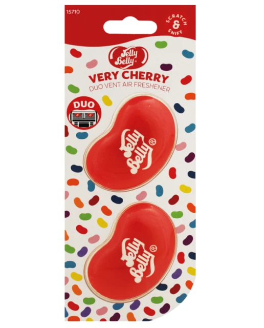 3d Duo Mini Vent Car Air Freshener Very Cherry Fragrance - Jelly Belly 15710A