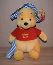 Disney Winnie the Pooh Plush Soft Toy Summer Beach Hat & Bathing Towel 25cm S03